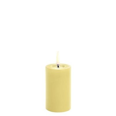 Uyuni Lighting Led Melted Pillar Candle Wheat Yellow Smooth 5x7.5cm