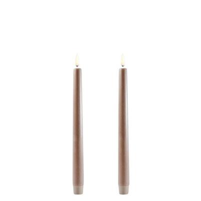 Uyuni Lighting Taper Candle Sandstone Smooth Set of 2