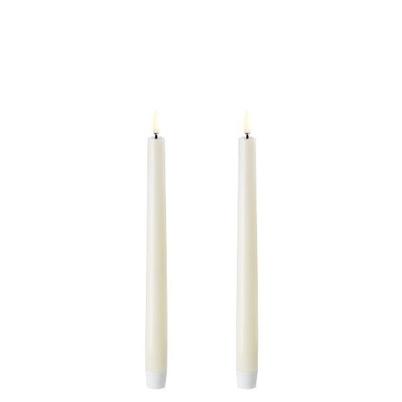 Uyuni Lighting Taper Candle Ivory Smooth Set of 2