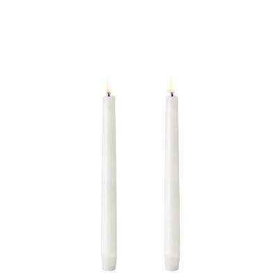 Uyuni Lighting Taper Candle Nordic White Smooth Set of 2