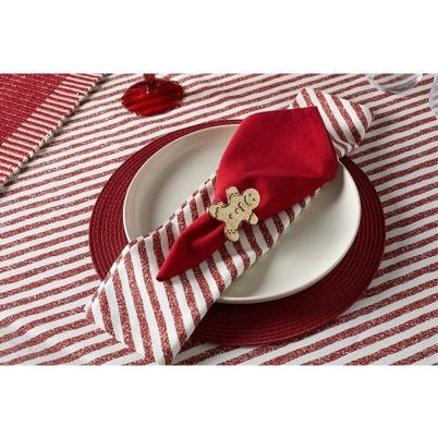 Walton & Co Candy Cane Stripe Red Napkin Set of 4