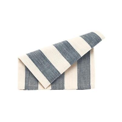 Walton & Co Flint Blue Wide Stripe Napkin Set of 4