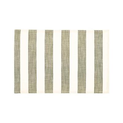 Walton & Co Olive Green Wide Stripe Placemat Set of 2