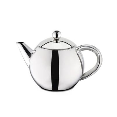 Classic Bulbous Stainless Steel Teapot Inc. Tea Filter 0.8L