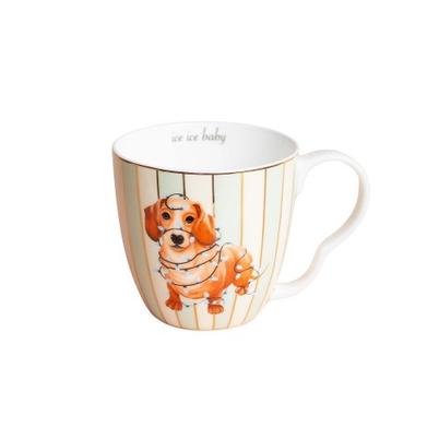 Yvonne Ellen Christmas Sausage Doggie Large Mug