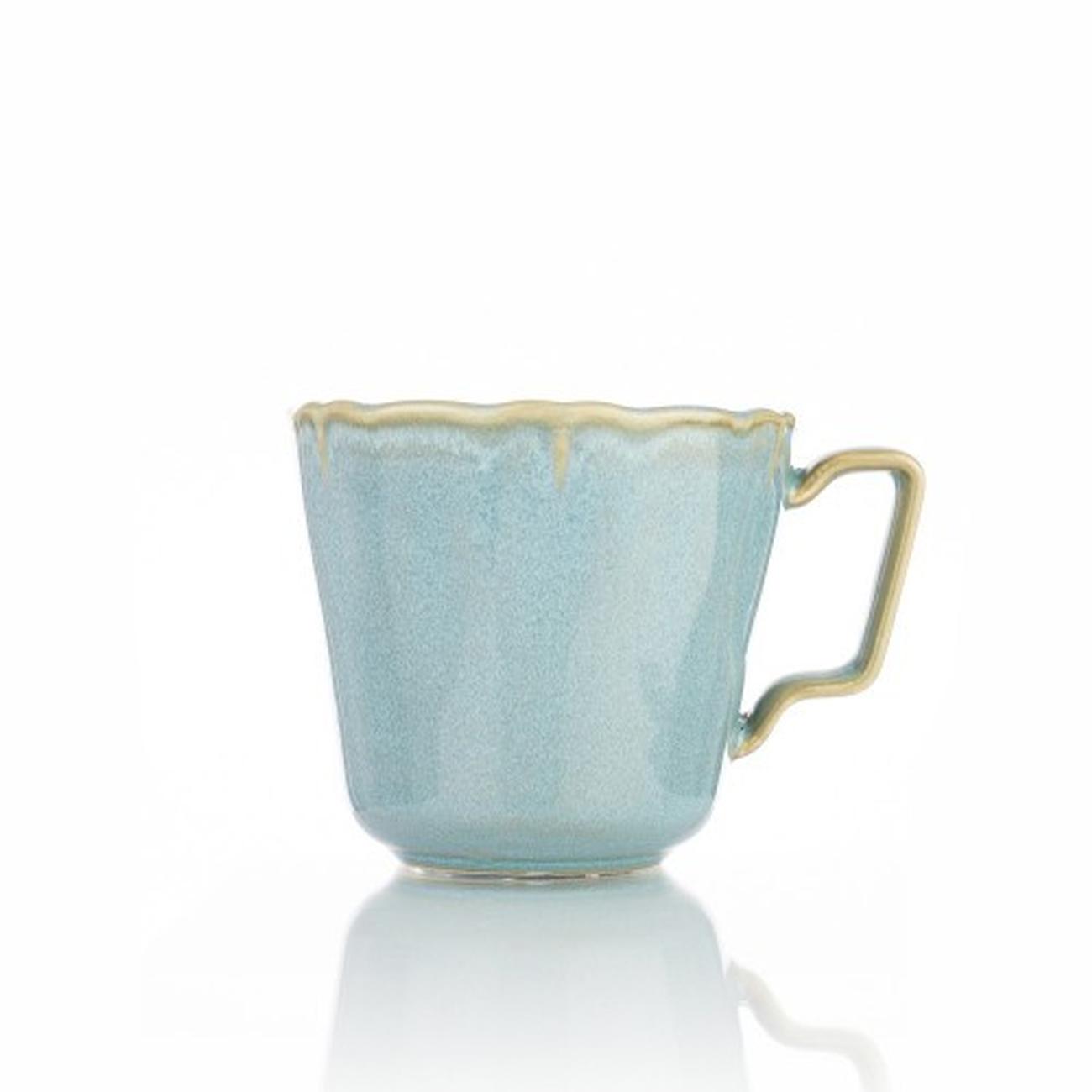 siip-sky-blue-reactive-glaze-scalloped-edge-mug - Siip Reactive Glaze Scalloped Edge Mug Sky Blue