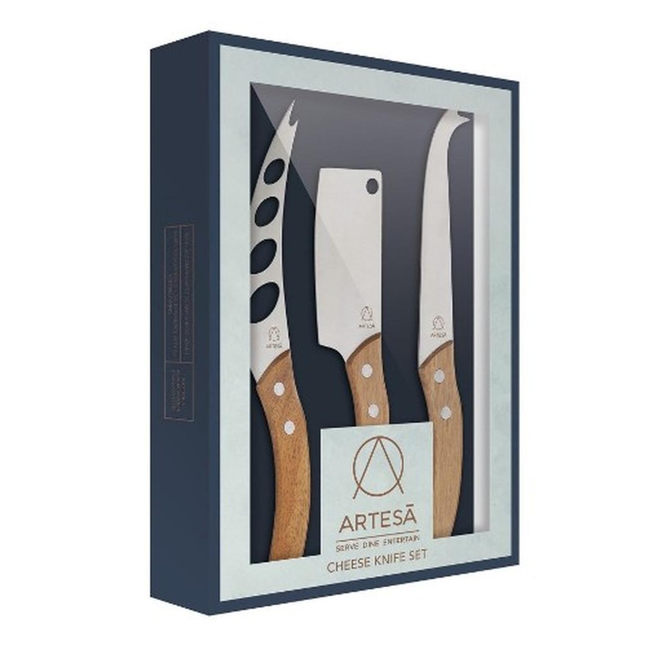 artesa-3pc-cheese-knife-set - Artesa Cheese Knife Set 3pc