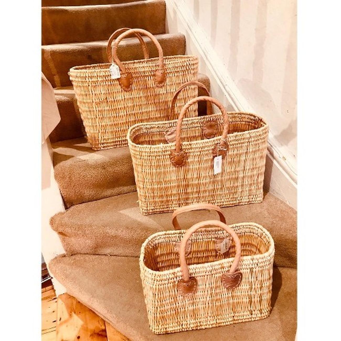 rectangle-shopping-basket-small-short-handles - Rectangle Shopping Basket Short Handles Small