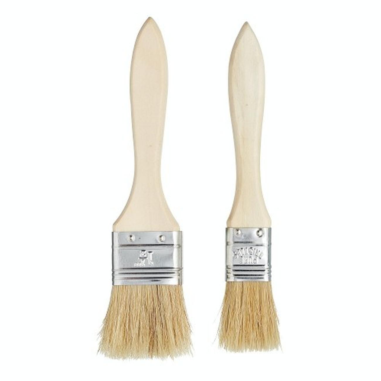 kitchencraft-wide-pastry-brushes-set-of-2 - KitchenCraft Set of 2 Pastry & Basting Brushes