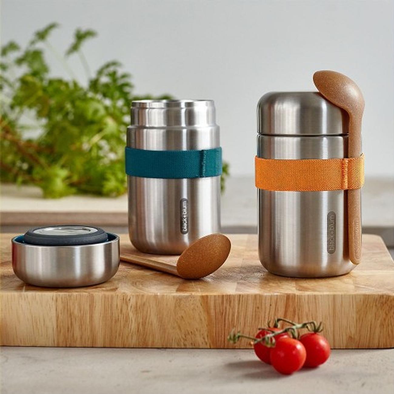 black-and-blum-stainless-steel-food-flask-orange - Black and Blum Stainless Steel Food Flask Orange