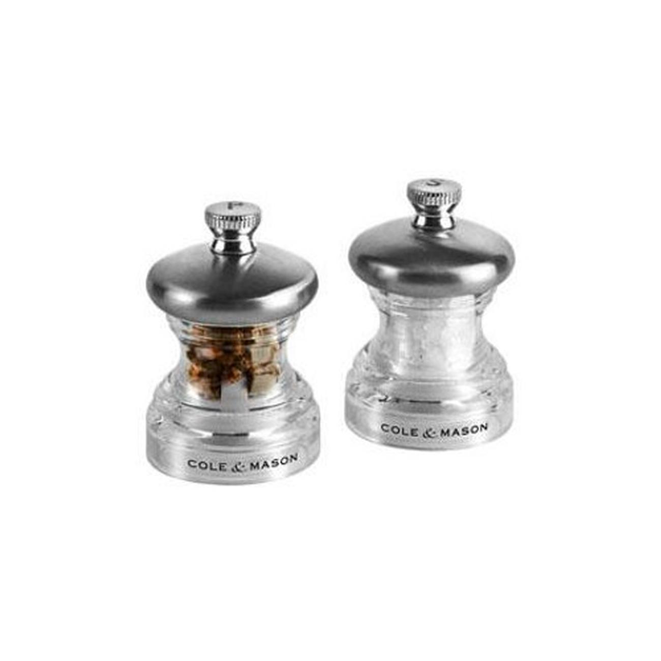 Cole & Mason Button Salt & Pepper Mill Set 6.5cm