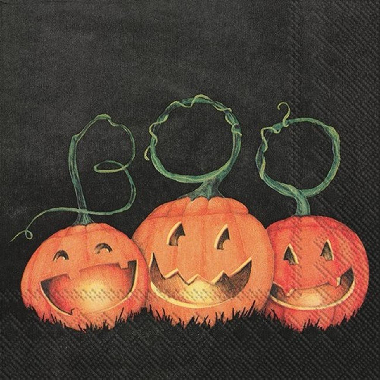 ihr-cocktail-napkins-boo-pumpkins-halloween - IHR Cocktail Napkins Boo Pumpkins