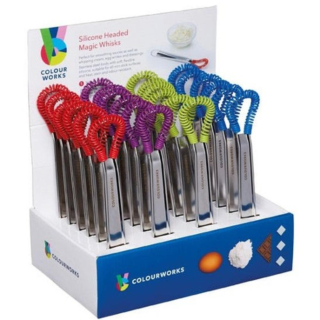 colourworks-brights-21cm-silicone-sauce-whisk - Colourworks Brights Silicone Magic Whisk 21cm