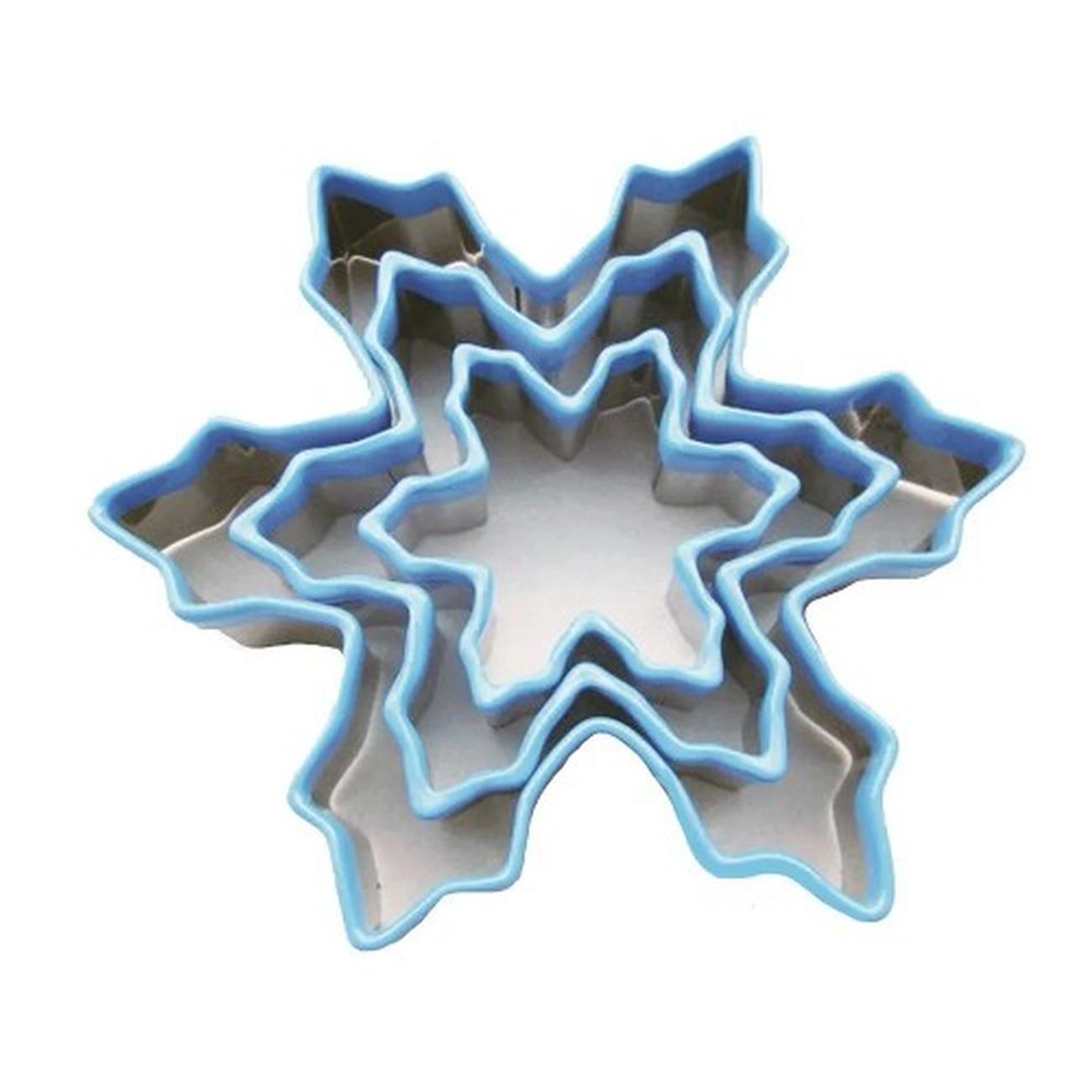 eddingtons-christmas-snowflake-cutters-3pc-blue-top - Eddingtons Christmas Snowflake Cutters 3pc Set