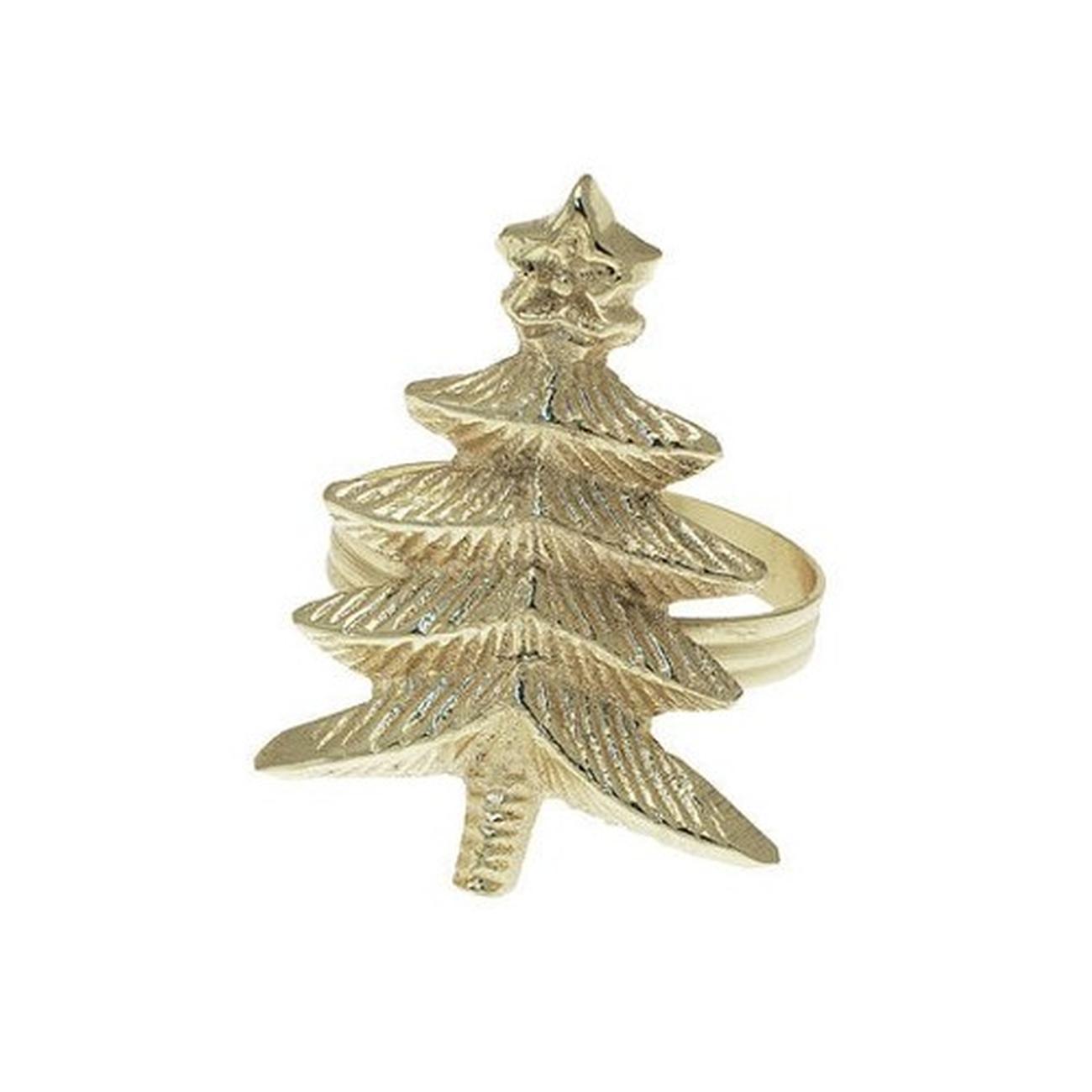 walton-Christmas-tree-napkin-ring-gold - Christmas Tree Napkin Ring Gold