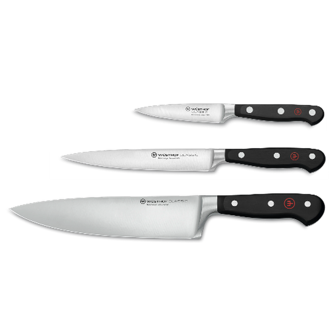 wusthof-3-piece-knife-set-classic - Wusthof Classic 3pc Chef's Knife Set