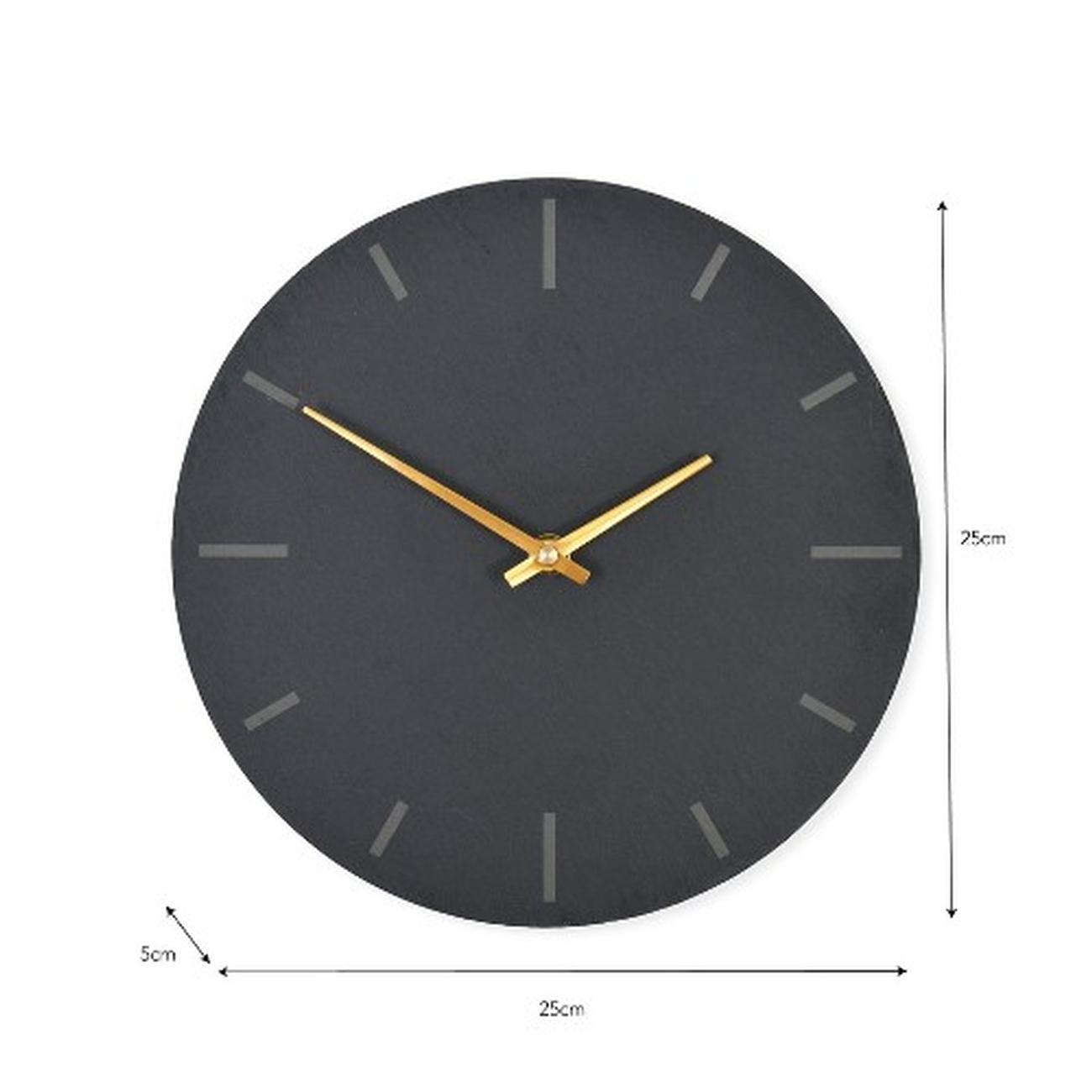 coleridge-clock-small-25cm-slate-garden-trading - Coleridge Clock Slate 25cm