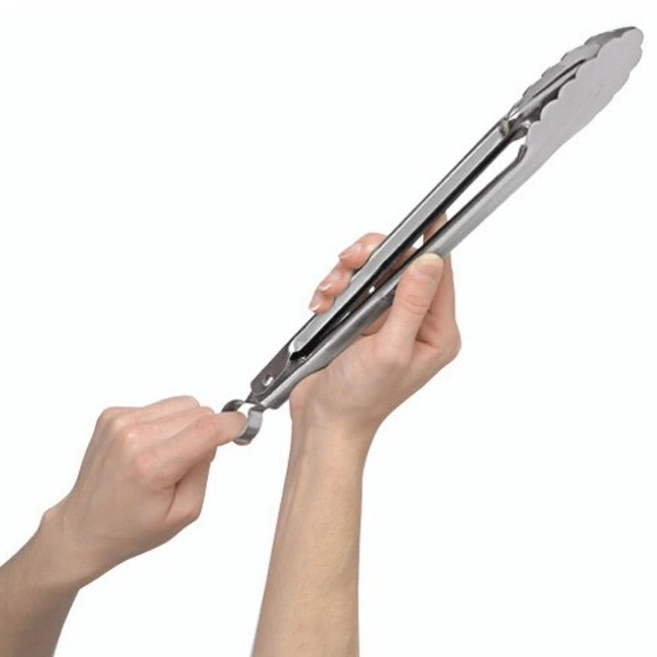 cuisipro-locking-tongs-stainless-steel-30cm - Cuisipro Stainless Steel Locking Tongs 30cm