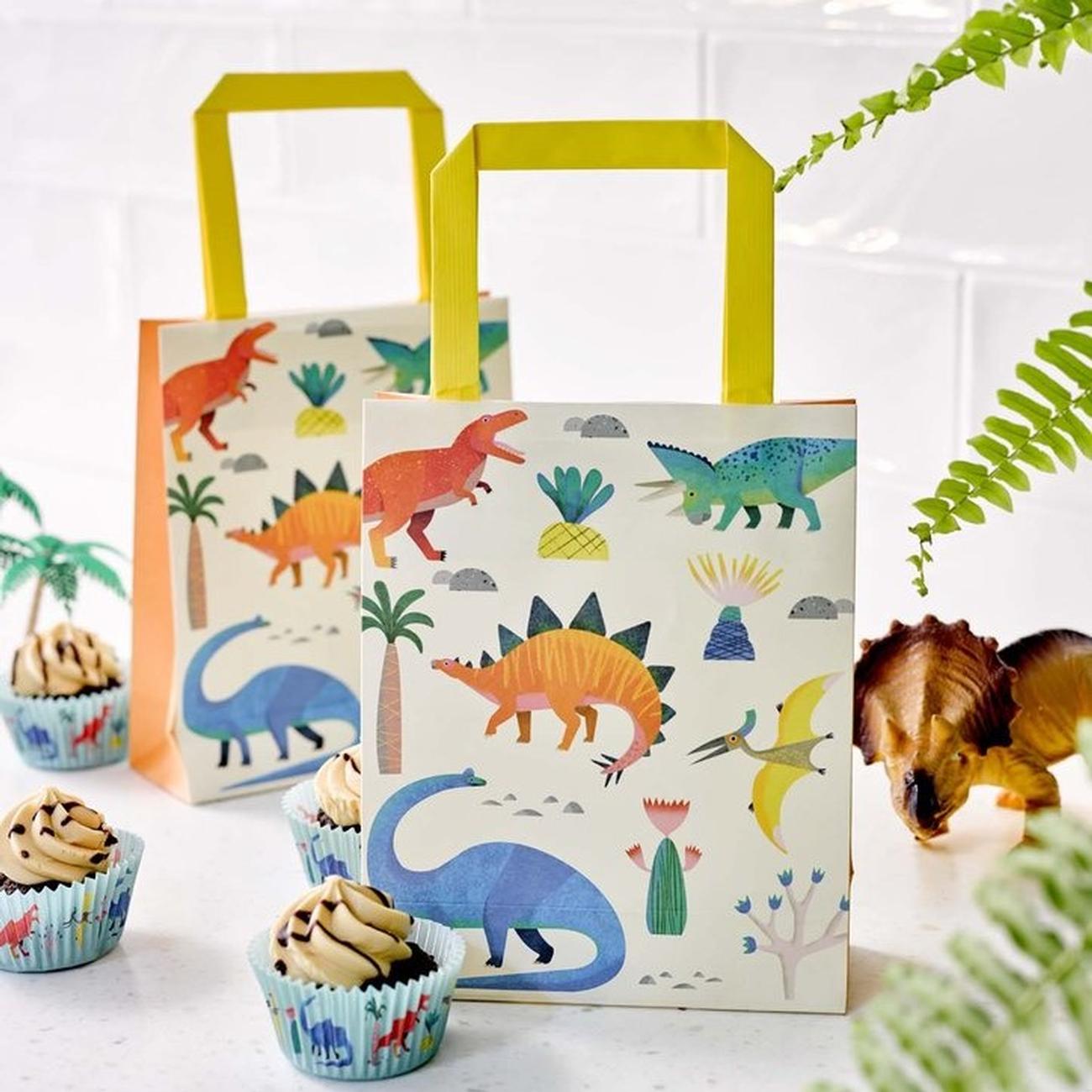 12 Pack Drawstring Dinosaur Goodie Bags for Kids Birthday Party Favors 12  x 10 In PACK  Harris Teeter