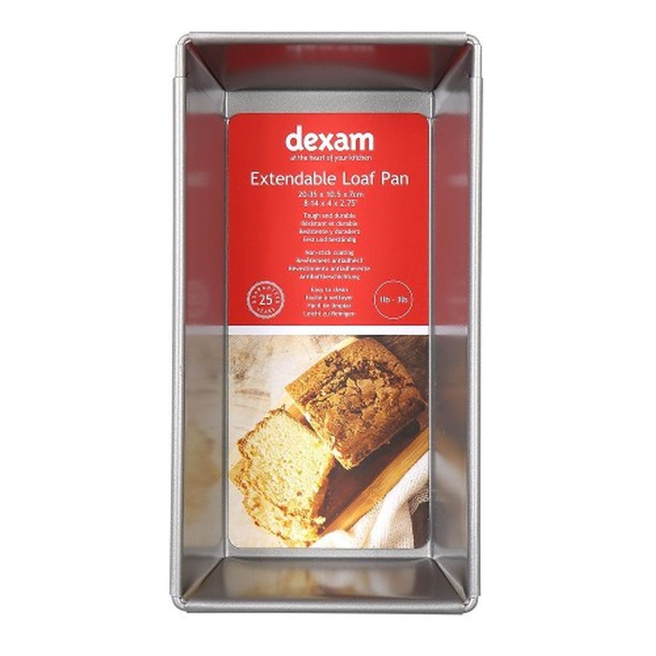 dexam-non-stick-expandable-loaf-pan-1-to-3-LB - Dexam Non-stick Expandable Loaf Pan 1-3lb