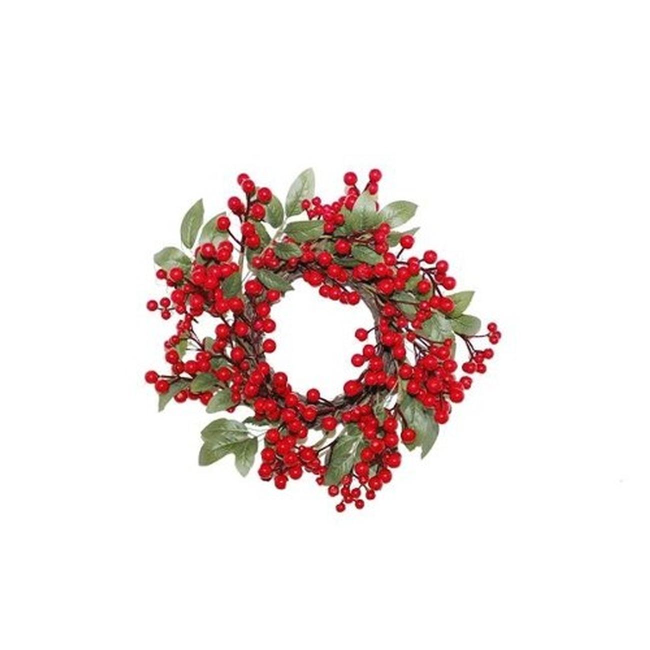 artificial-Christmas-berry-small-wreath - Artificial Festive Berry Small Wreath