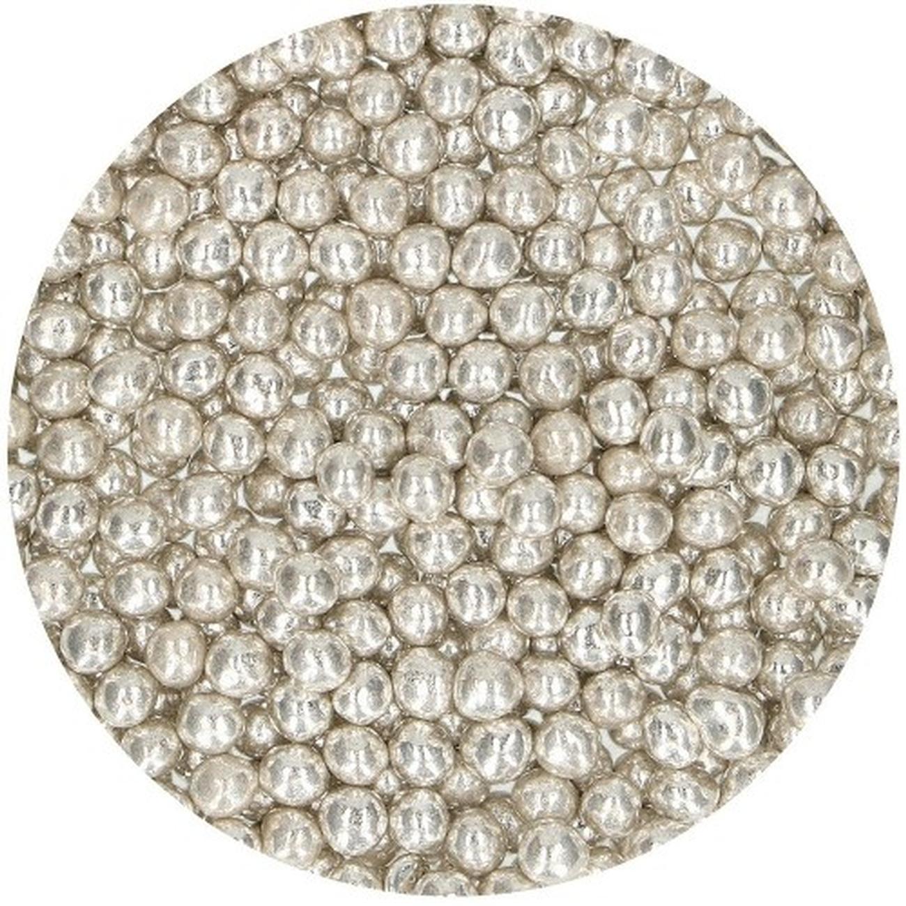 fun-cakes-edible-soft-pearls-medium-silver-balls-55g - FunCakes Edible Soft Pearls Medium Balls Silver 55g
