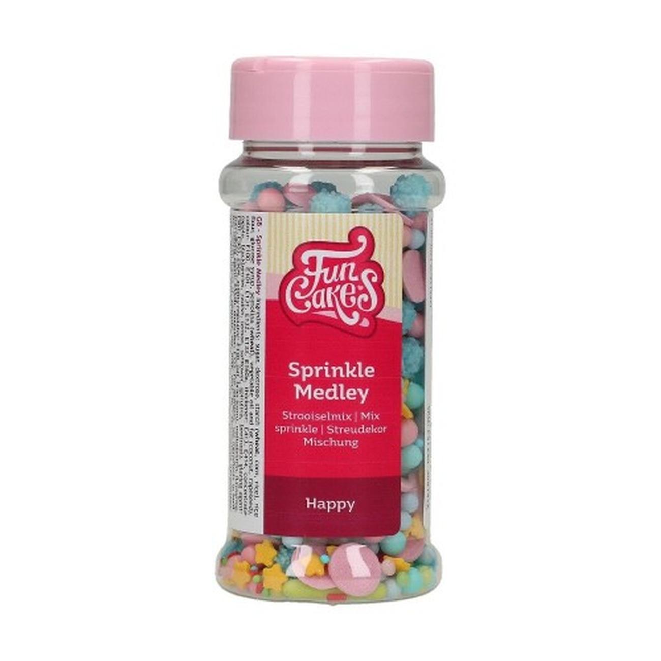 fun-cakes-edible-sprinkles-medley-happy-65g - FunCakes Edible Sprinkles Medley Happy 65g