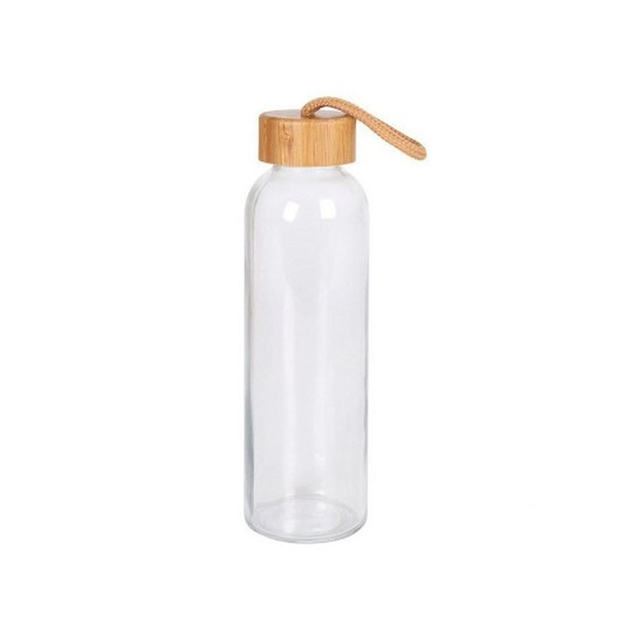 Glass Water Bottle With Bamboo Lid