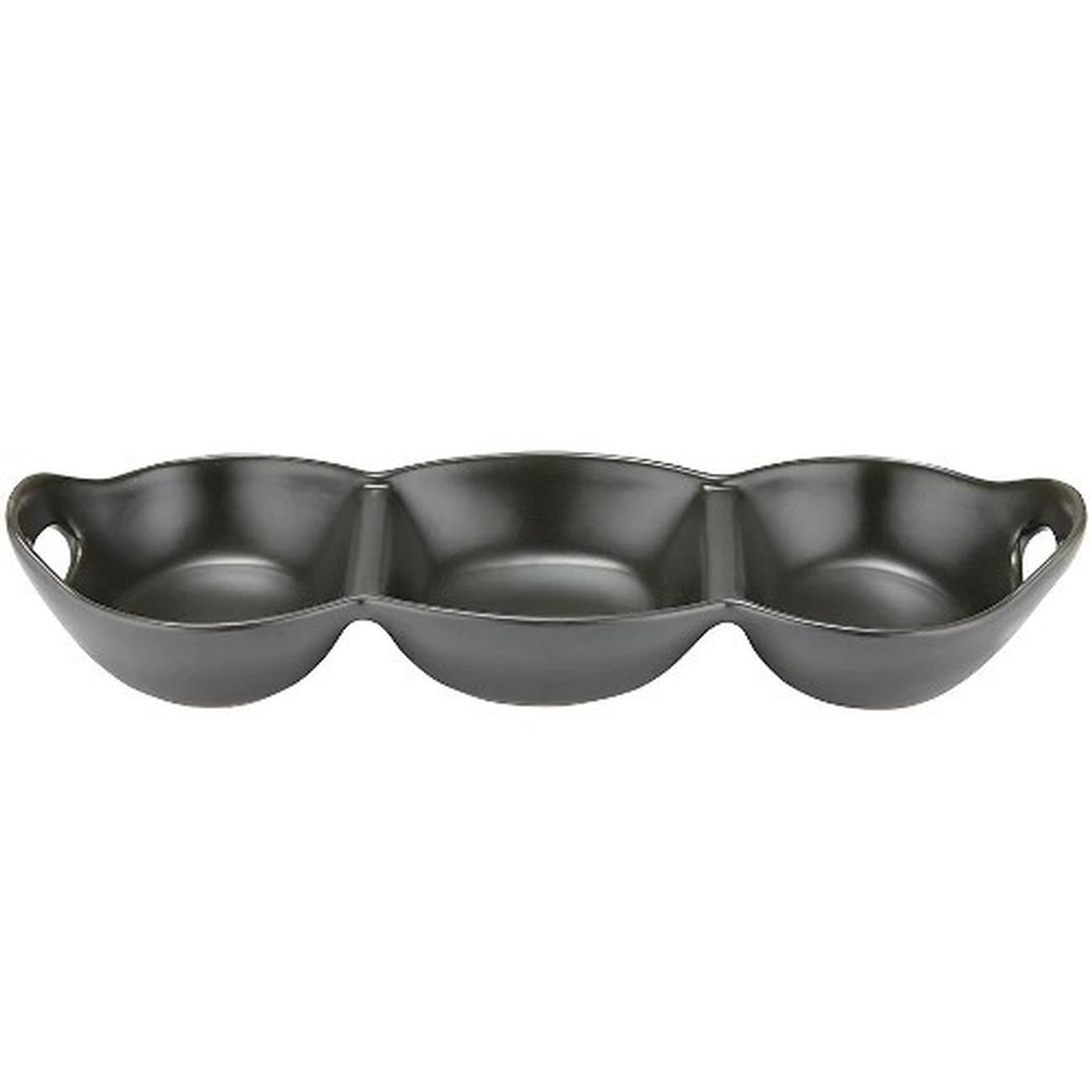 ladelle-host-three-part-handled-bowl-charcoal - Ladelle Host 3 Part Handled Bowl Charcoal
