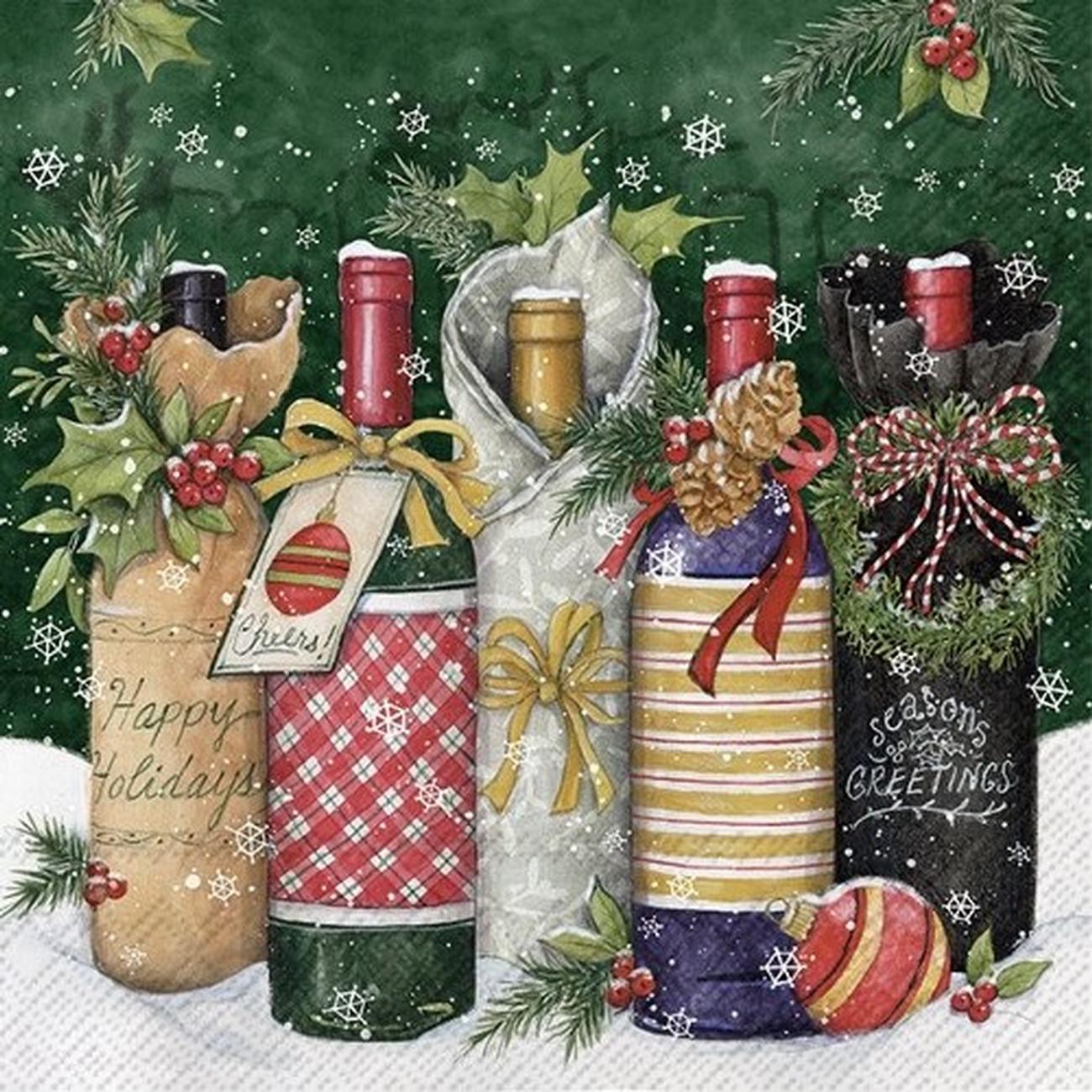 ihr-Christmas-cocktail-napkins-winter-specials-wine - IHR Christmas Cocktail Napkins Winter Specials