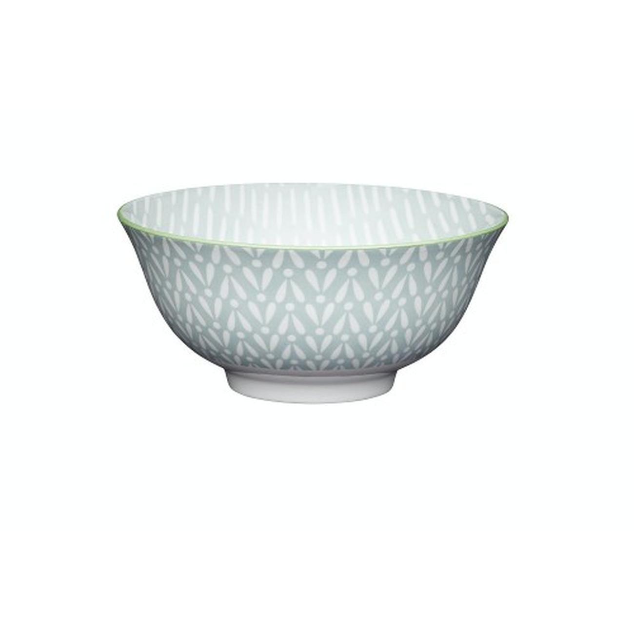 kitchencraft-ceramic-bowl-light-grey-pattern - KitchenCraft Light Grey Pattern Ceramic Bowl