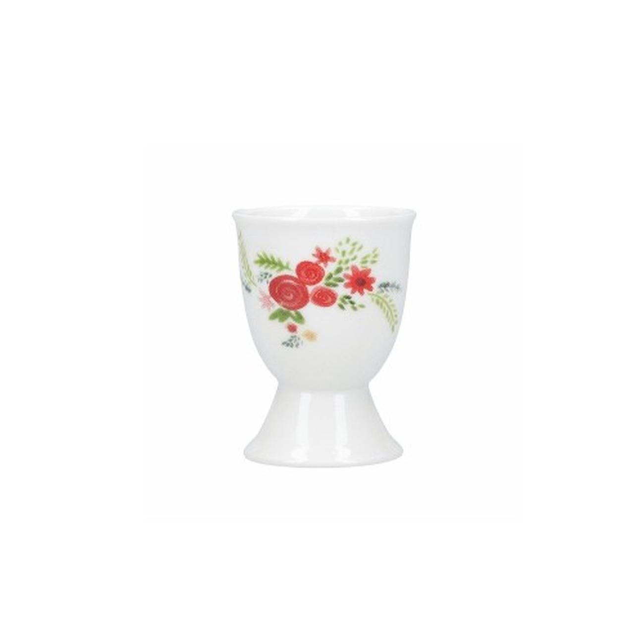 kitchencraft-porcelain-egg-cup-flowers - KitchenCraft Flowers Porcelain Egg Cup