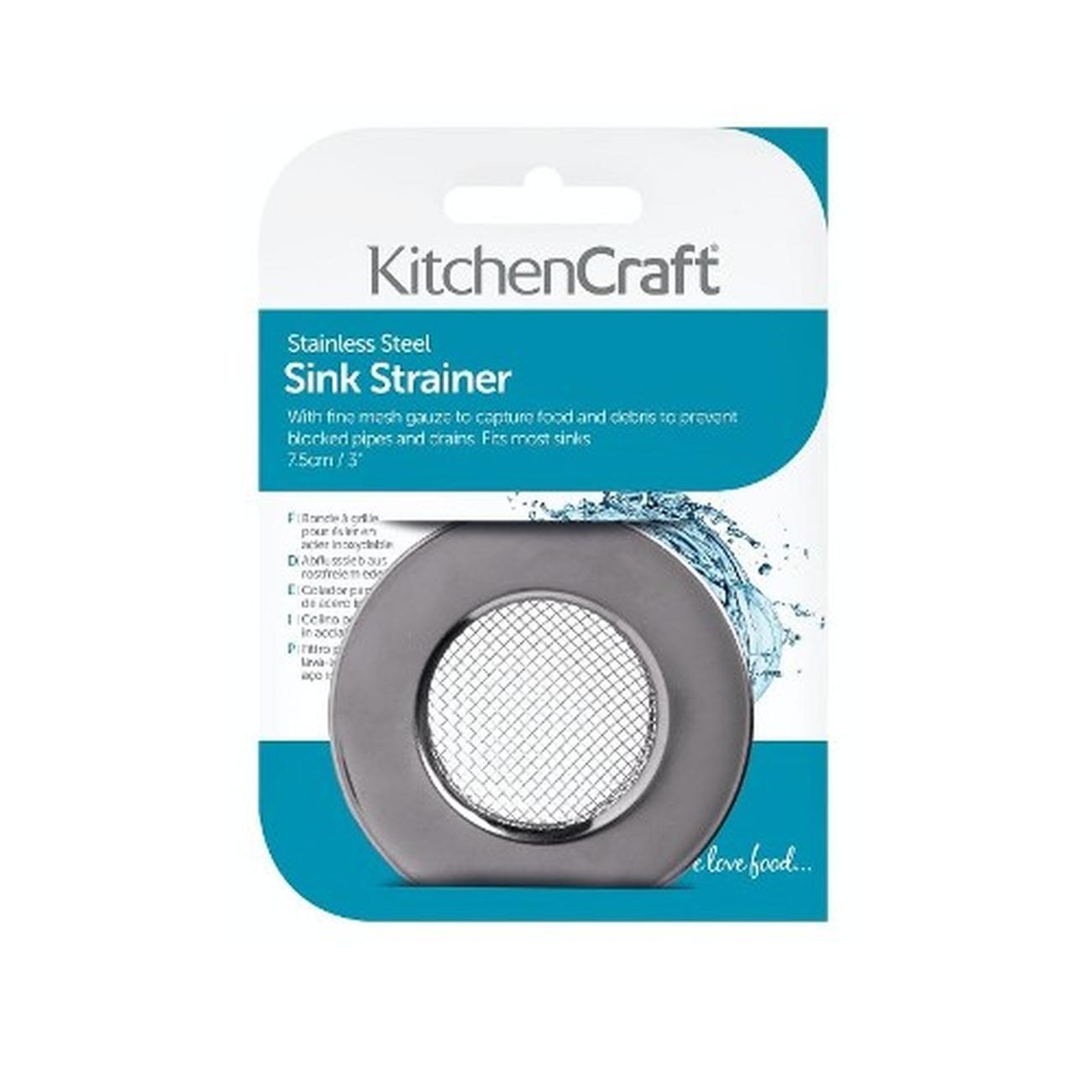 kitchencraft-sink-strainer-stainless-steel - KitchenCraft Stainless Steel Sink Strainer