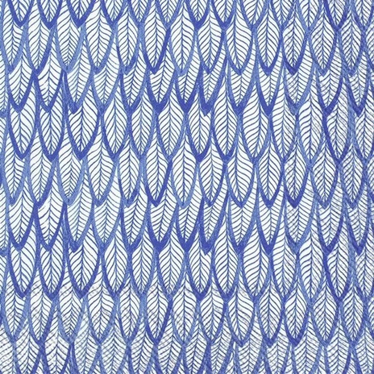 ihr-lunch-napkin-blue-feathers-blue - IHR Lunch Napkins Blue Feathers