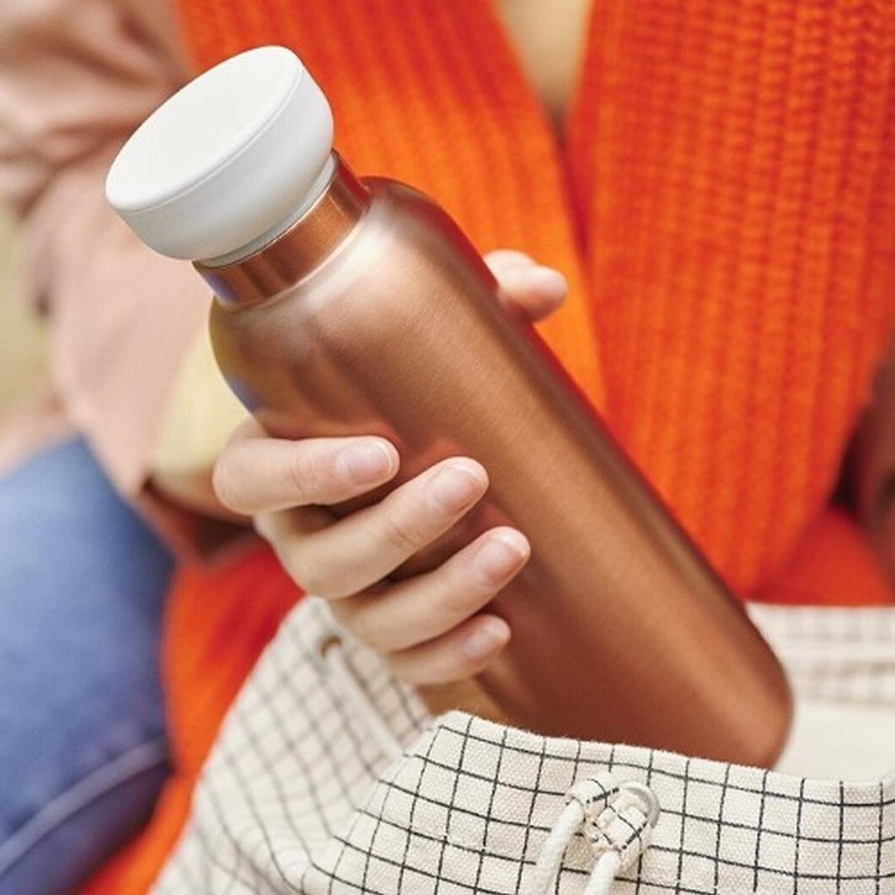 Rose gold thermo store bottle