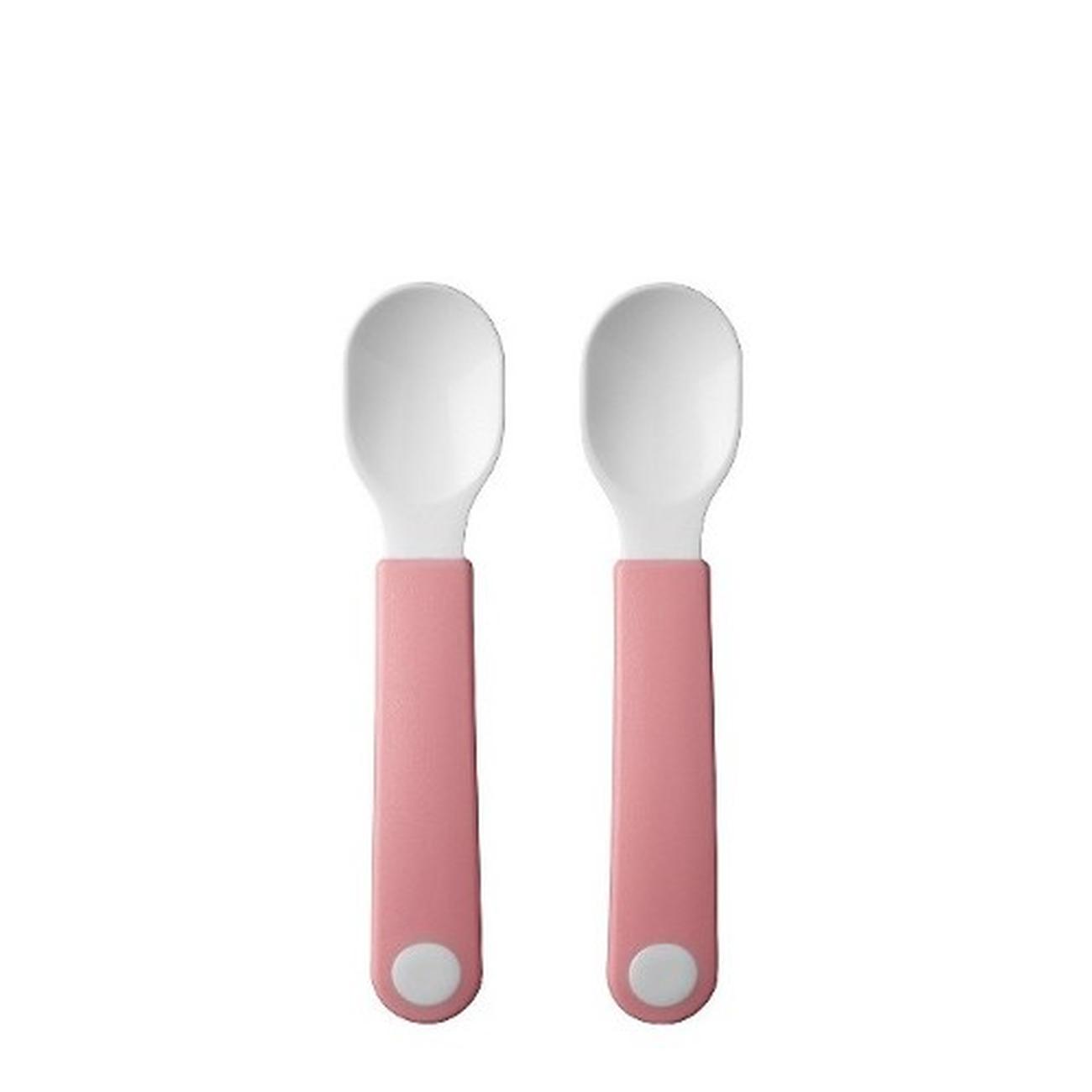 mepal-mio-trainer-spoons-set-of-2-deep-pink - Mepal Mio Practice Spoons 2pc Set Deep Pink