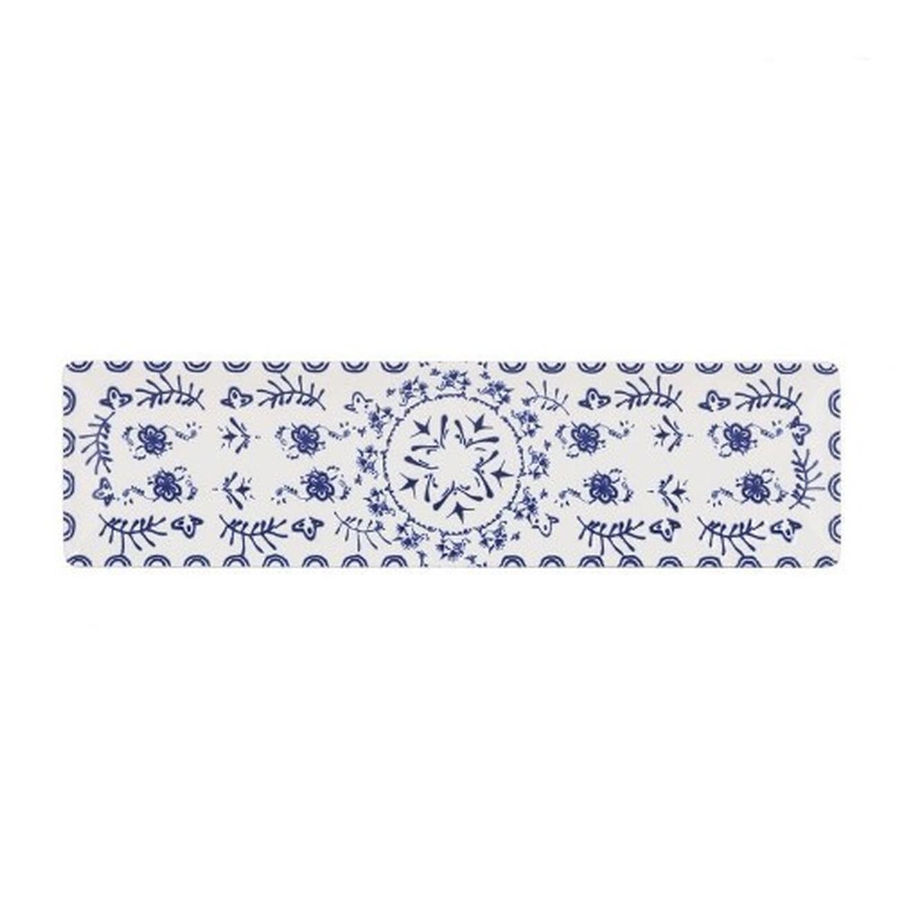 rectangular-plate-30x8cm-monaco-blur-elite-brillo - Monaco Blue Floral Rectangular Platter 30x8cm