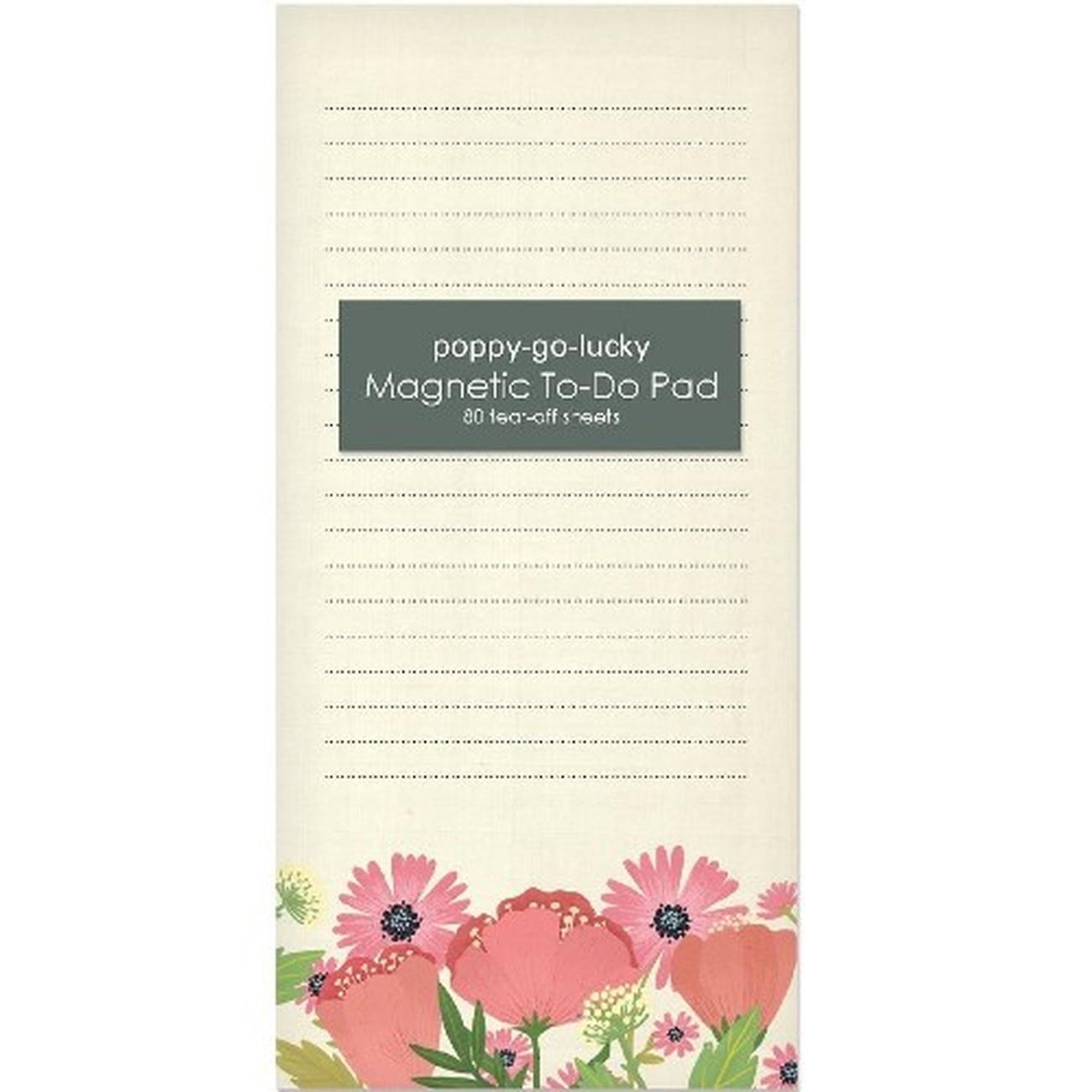 Roger La Borde Poppy Go Lucky Magnetic Notepad