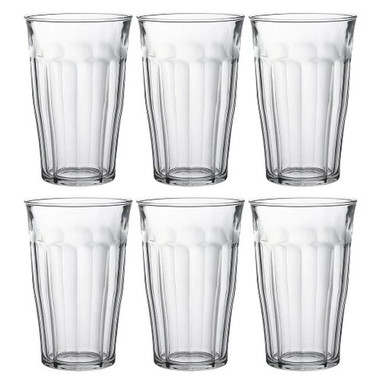 Duralex Picardie Set Of 6 Clear Highball Tumblers 500ml 0900