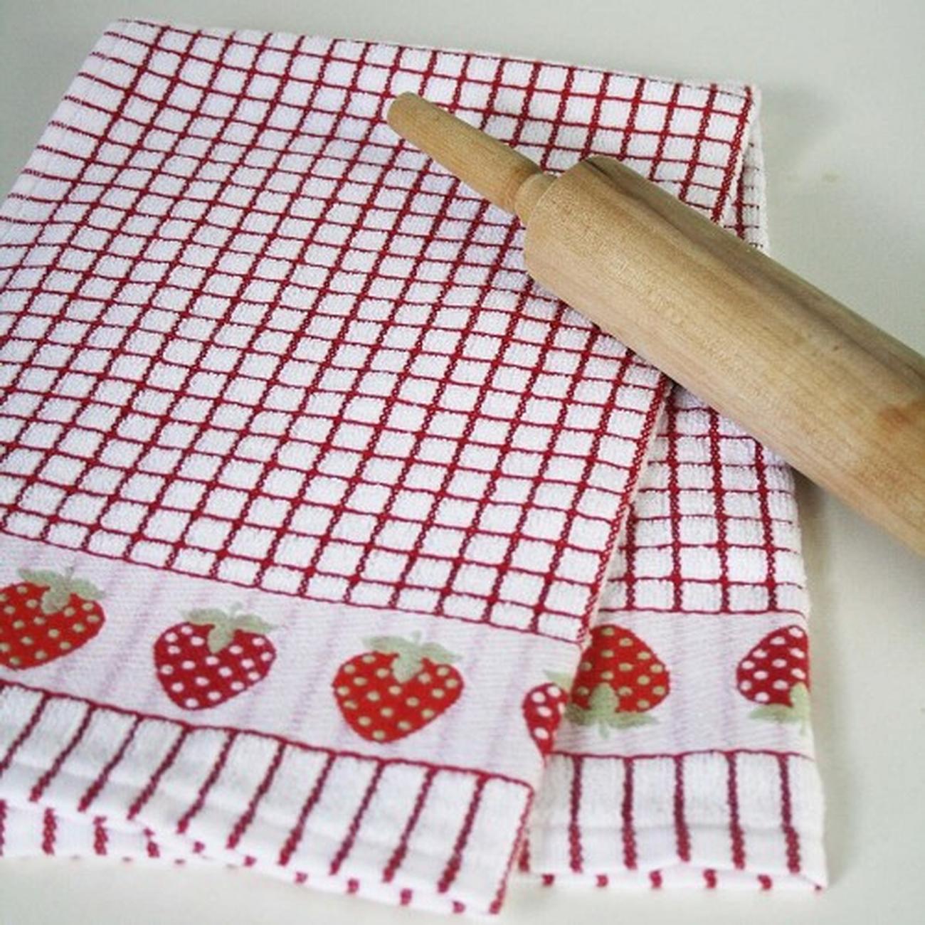 samuel-lamont-poli-dry-tea-towel-red-strawberries - Samuel Lamont Poli Dri Tea Towel Red Strawberries