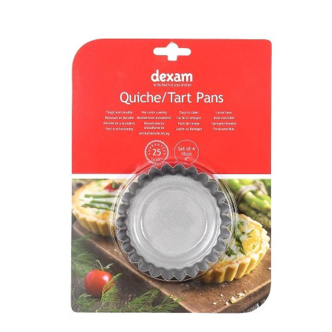 dexam-set-of-4-non-stick-quiche-tart-pans-10cm - Dexam Set of 4 Quiche Tins 10cm