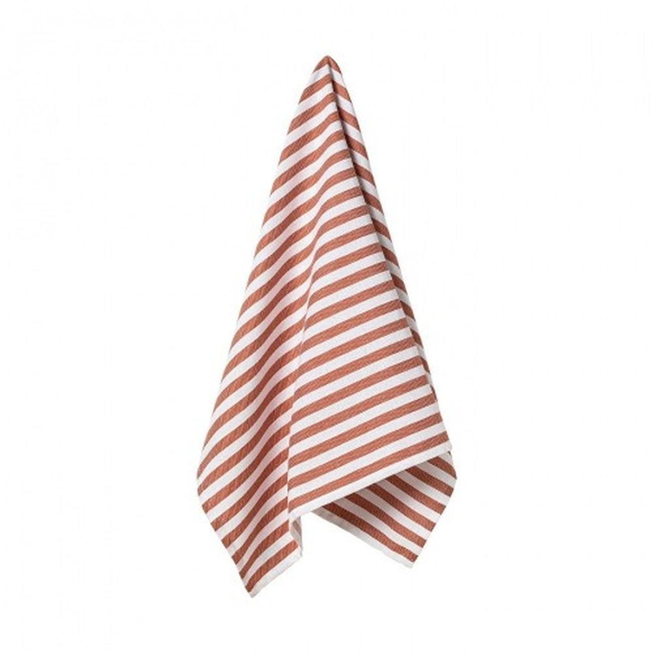 casafina-set-of-2-kitchen-towels-stripes-orange - Stripes Set of 2 Kitchen Towels Orange
