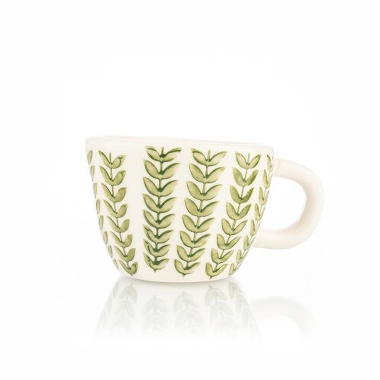 Siip-Espresso-Cup-Vertical-Floral-Green - Siip Espresso Cup-Vertical Floral Green