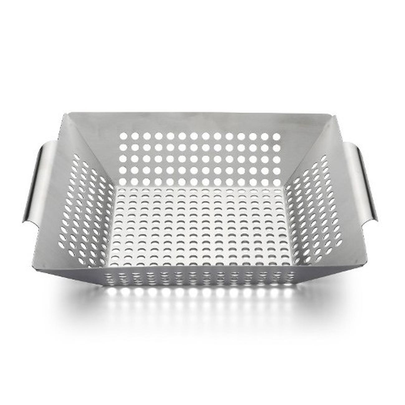 weis-stainless-steel-bbq-grilling-basket-30cm - Stainless Steel Grill Basket Tray 30cm