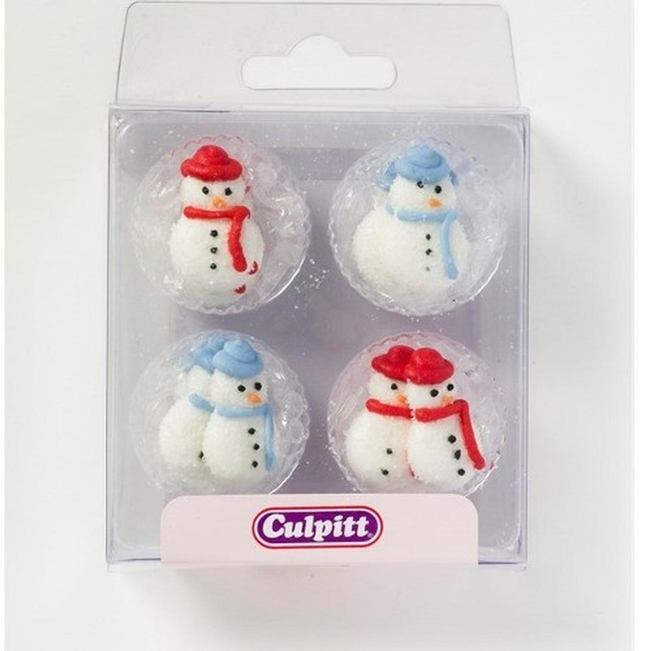 culpitt-sugar-decorations-snowmen-12pc - Culpitt Sugar Piping Snowmen 12pc