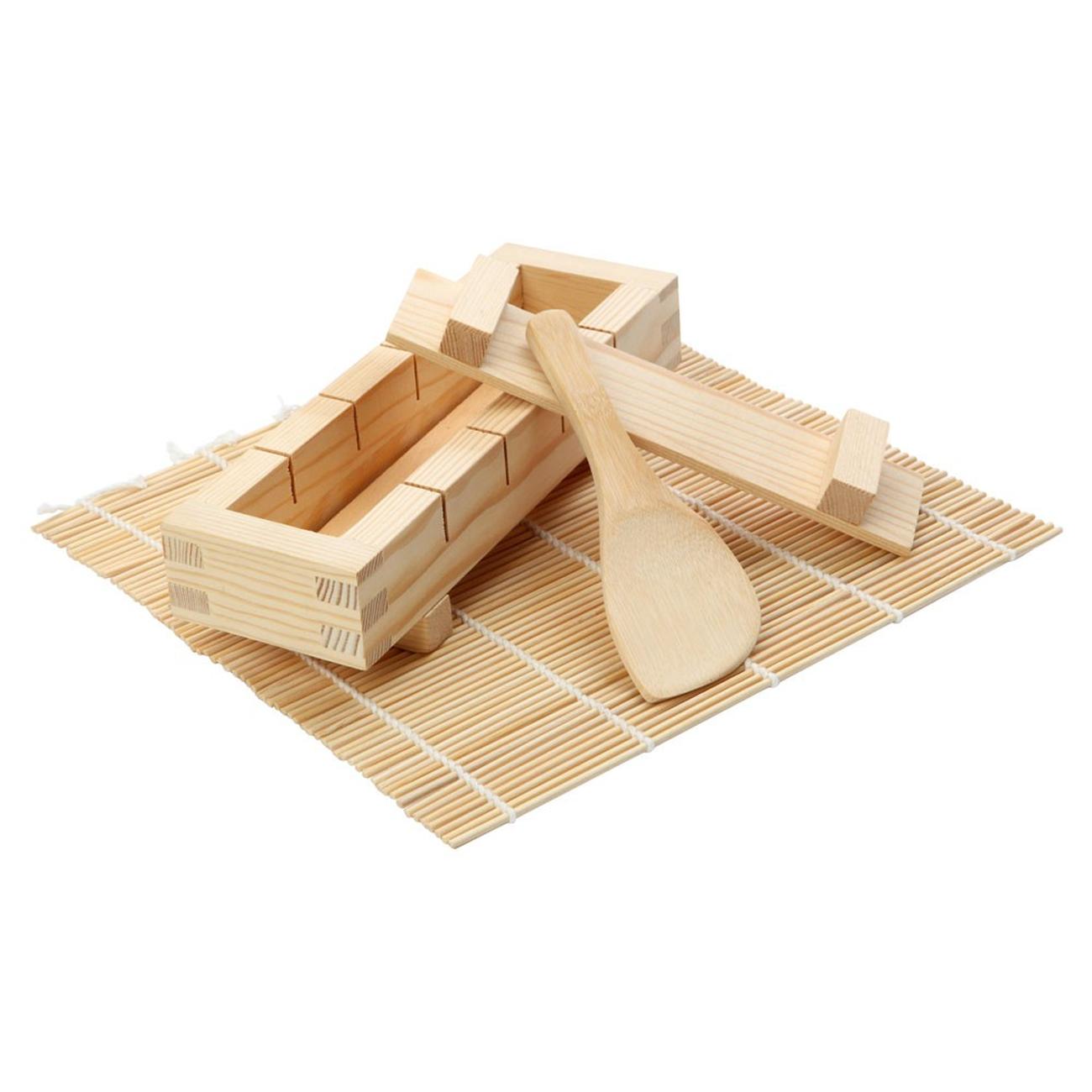 SUSHI MAKING KIT Japanese Sushi Set Cooking Lover Gifts Sushi Plate Wooden  Paddle and Other Accessories Diy Beginners Kit 