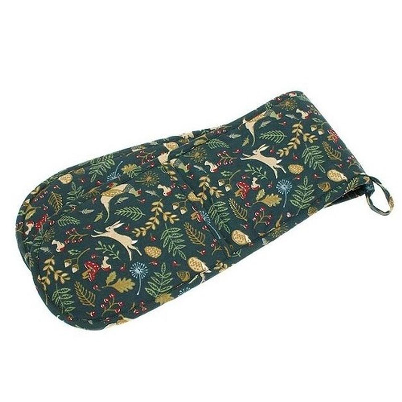walton-enchanted-forest-double-oven-gloves-festive-linens - Walton & Co Enchanted Forest Double Oven Glove