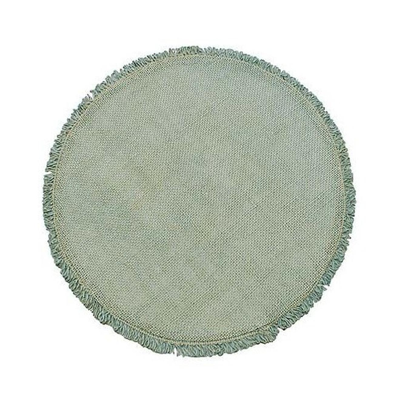 walton-moss-green-round-jute-placemat - Walton & Co Jute Placemat Moss Green 35cm