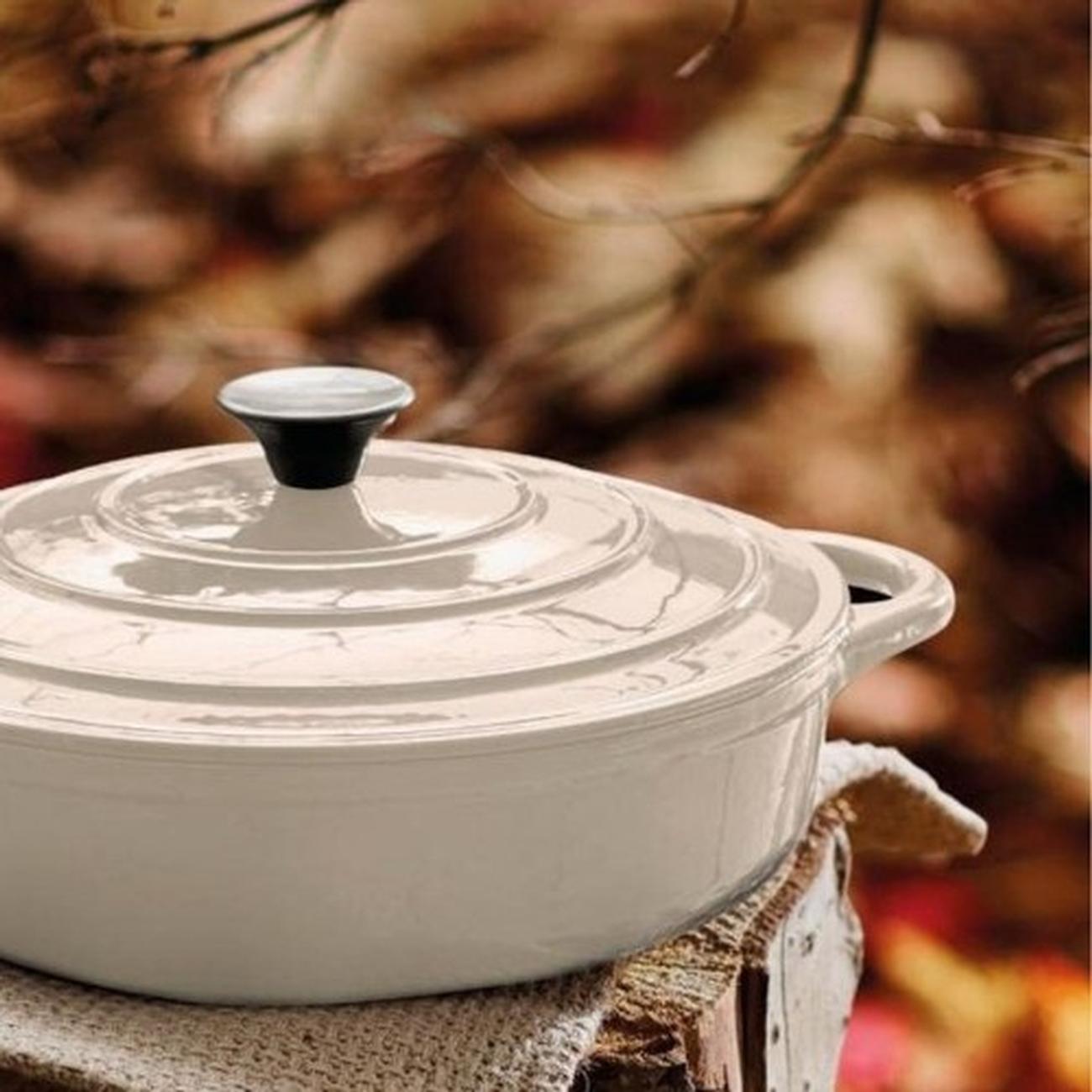 5qt Enameled Cast Iron Dutch Oven Cream - Hearth & Hand™ With Magnolia :  Target