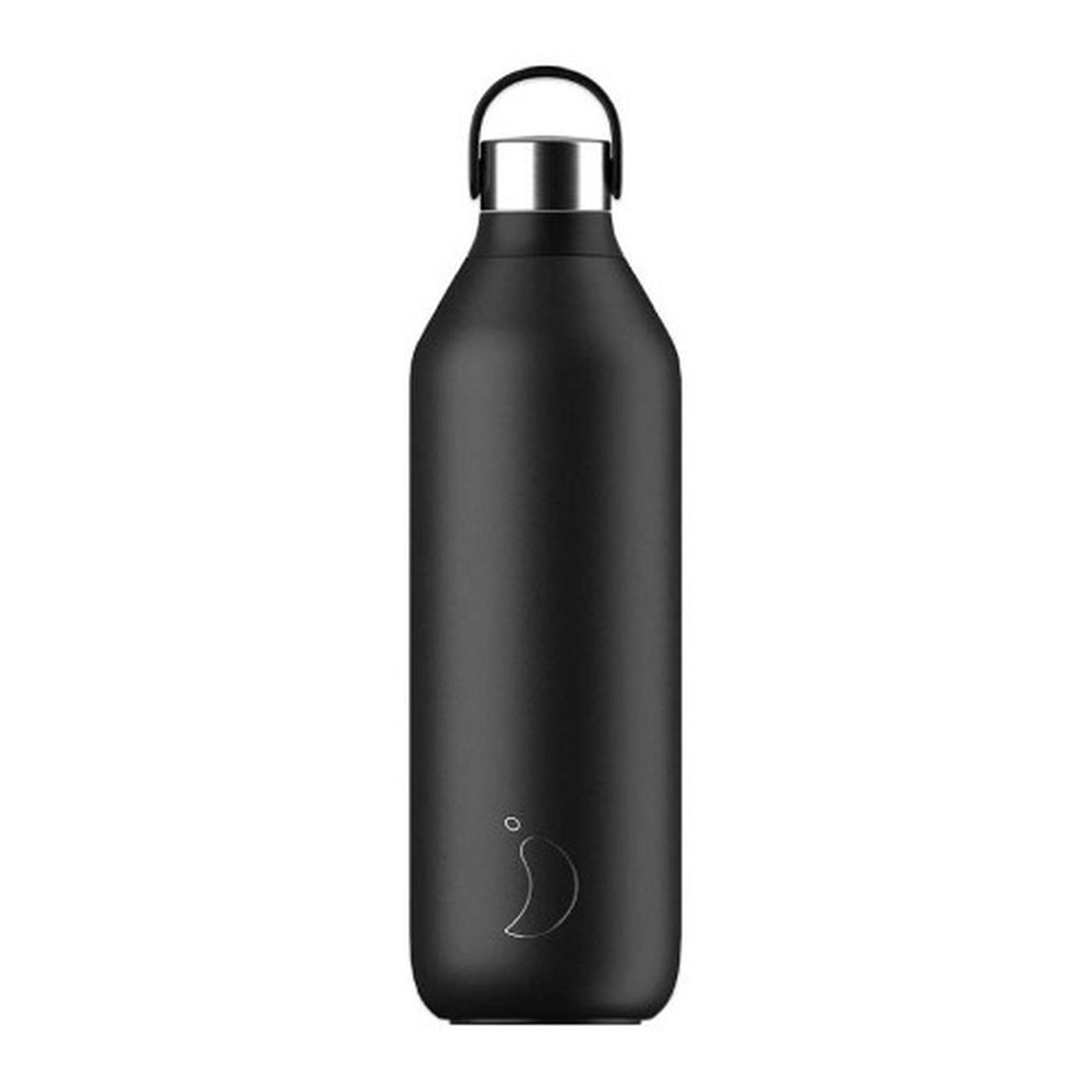 chillys-s2-1l-black-abyss - Chilly's Series 2 Water Bottle 1L Black Abyss